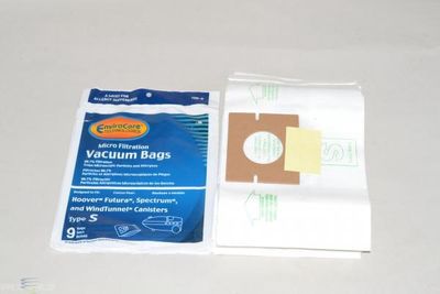 Bags, Paper, Type S, 9 Pack, For Hoover Canister SK30080, EnviroCare
