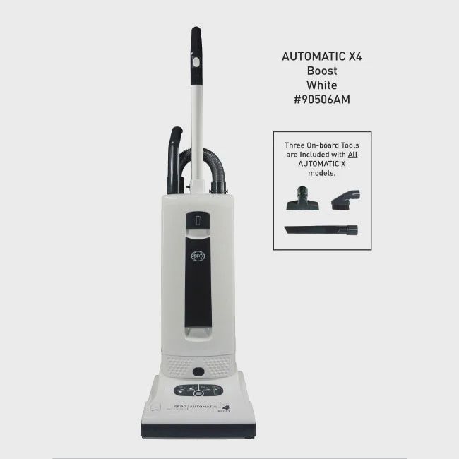 Sebo Automatic X4 Boost With Auto Height Adjustment & Boost Deep Clean Button Sebo Automatic X4 Boost With Auto Height Adjustment & Boost Deep Clean Button, Colour: White