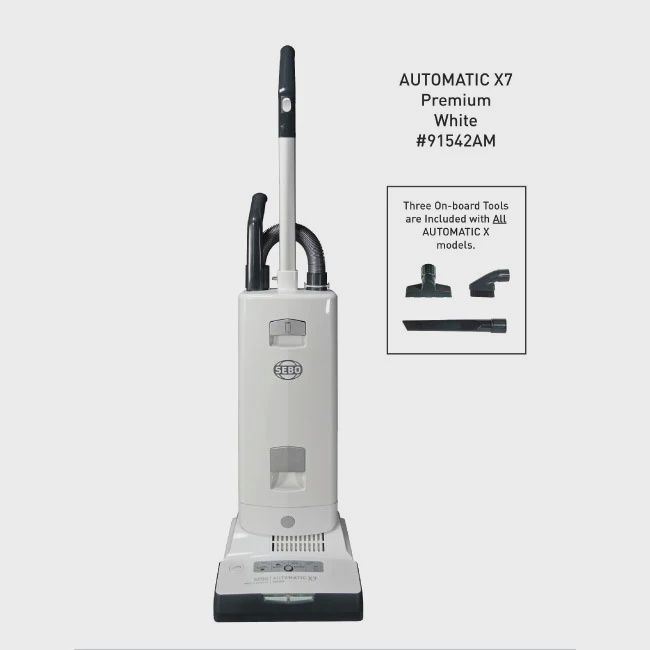 Sebo Automatic X7 Premium With Auto Height Adjustment & Boost Deep Clean Button Sebo Automatic X7 Premium With Auto Height Adjustment & Boost Deep Clean Button, Colour: White
