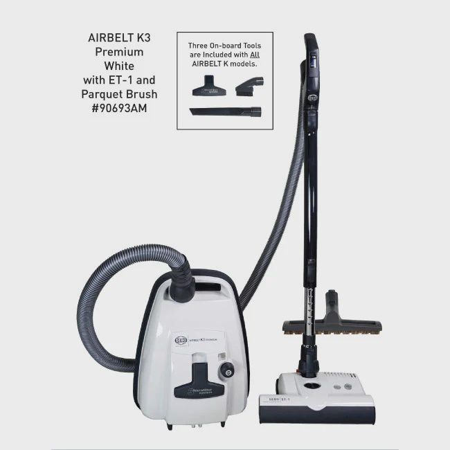 Sebo Airbelt K3 Premium Canister With Swivel Power-Head Sebo Airbelt K3 Premium Canister With Swivel Power-Head, Colour: White