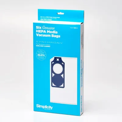 Bags, Cloth, Type N, Blue Collar, 6pk, Simplicity Synchrony, Genuine