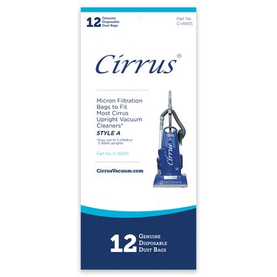 Bags, Paper, Type A, 12pk, Cirrus Upright Models