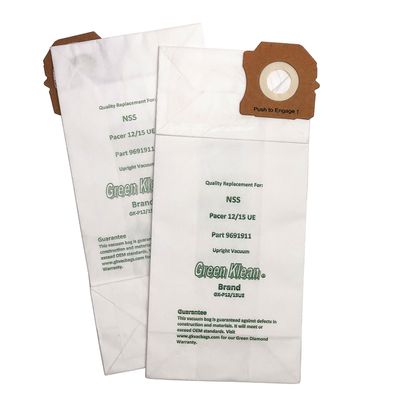 Bags, Paper, 10pk, NSS Pacer 12UE/15UE Upright, Green Klean