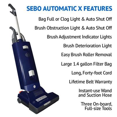 Sebo Automatic X8 Premium Wide Path Cleaning With Auto Height Adjustment