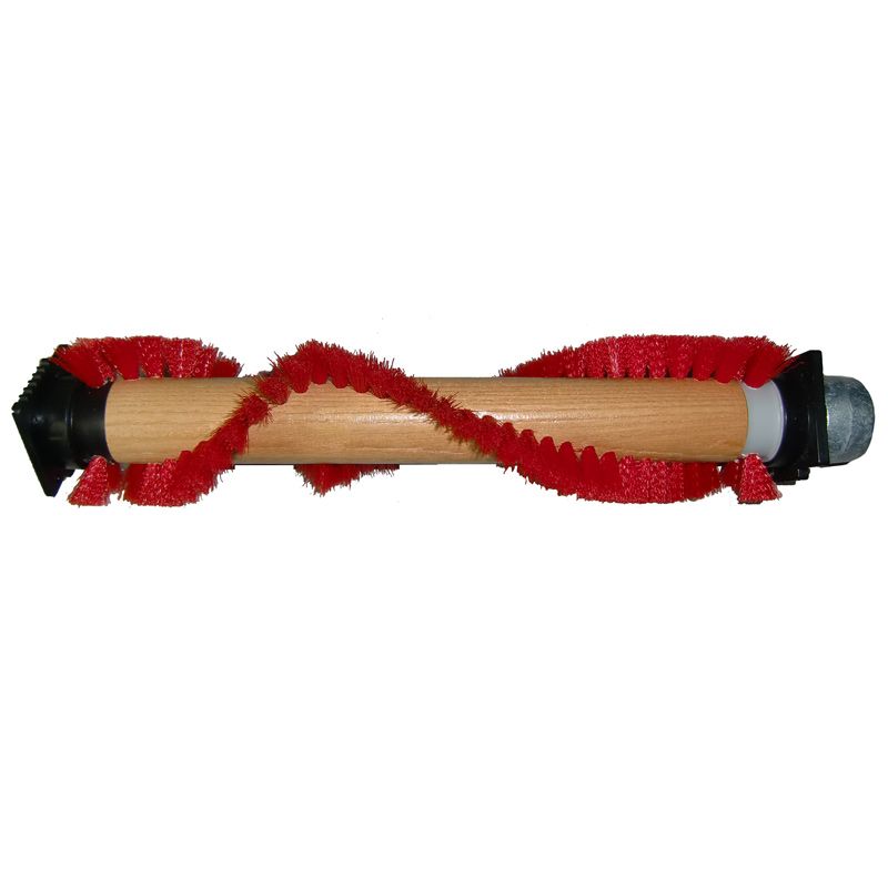Brushroll, Thick, For Oreck, Metal Pulley Red Bristle 11-1/8" wide