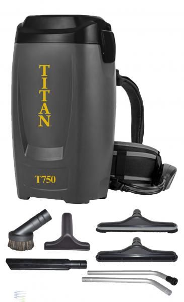 Titan T750 Backpack Vac, Corded, 6QT, 1 1/2' Deluxe Tools Titan T750 Backpack Vac, Corded, 6QT, 1 1/2' Deluxe Tools
