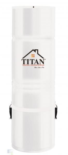 Titan TCS7702 Central Vac, 7500 Sq Ft, 58 dBa 138" Water Lift, 5 GAL, 38.5" Height , 11.9" Diameter