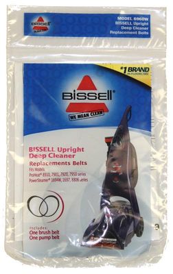 Belt, Kit, Flat, Toothed, For Brushroller & Pump On Bissell ProHeat ClearView Upright Deep Cleaner 1 Pack