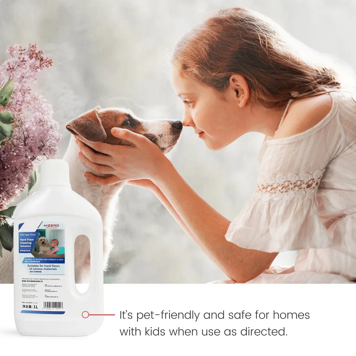 HIZERO Hard Floor Cleaning Solution, 1 Liter, For Hard Floor Cleaners