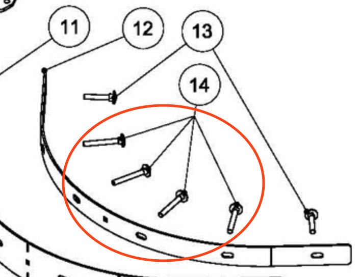 Bolt, Long, For Securing Squeegee On NSS Wrangler 1503AB