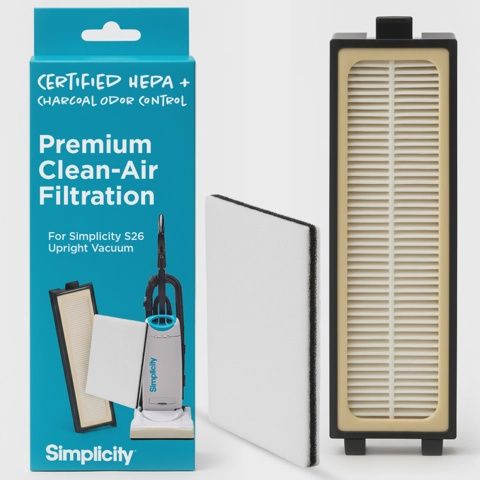 Filter, Kit, For Simplicity S26 Allergy Upright Premium Vacuum 1 each. SF26