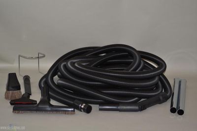 Central Vac Kit, Garage Kit, Titan T3, 50' Black Hose With Deluxe Tools
