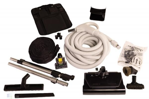 Central Vac Kit, Titan T7, Prime, 30' D/C Hose Titan Deluxe Power Nozzle, Premium Tools Central Vac Kit, Titan T7, Prime, 30' D/C Hose Titan Deluxe Power Nozzle, Premium Tools
