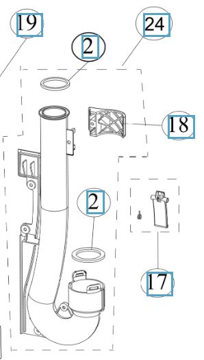 Air Duct Cover For Riccar R25 Series R25S, R25D, R25P