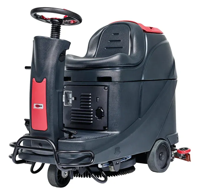 VIPER 56385073 AS530R: 20", 19-GALLON, MICRO-RIDER RIDE-ON SCRUBBER, PAD DRIVER + BRUSHES, 28" SQUEEGEE, ONBOARD CHARGER, 140 AH AGM BATTERIES, SCRUBBER