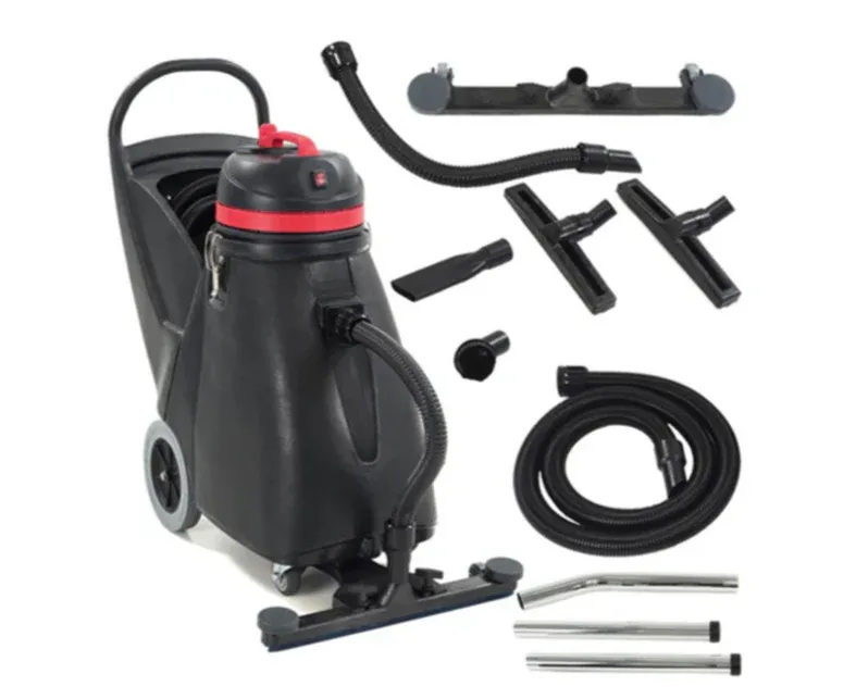 VIPER SN18WD 18-GALLON, 24" FRONT-MOUNT SQUEEGEE, 9' HOSE, KIT: CREVICE TOOL, DUST. BRUSH, WET/DRY PICK-UP TOOLS, WAND, SCRUBBER