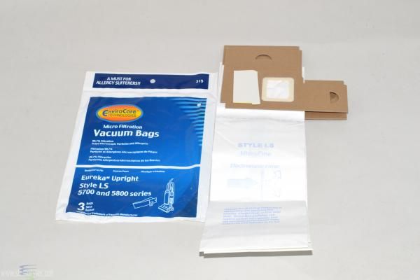 Bags, Paper, Type LS, 3pk, Eureka 5700, 5800 Series, EnviroCare
