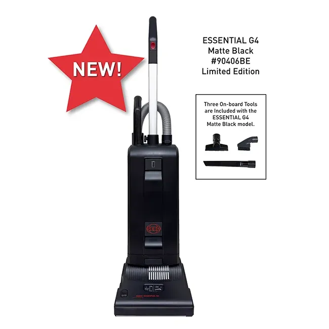 Sebo Essential G4, Black, Upright Manual Height Adjustment Vacuum Sebo Essential G4, Black, Upright Manual Height Adjustment Vacuum