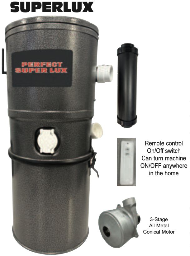 Perfect Superlux CV1 HEPA Central Vacuum System