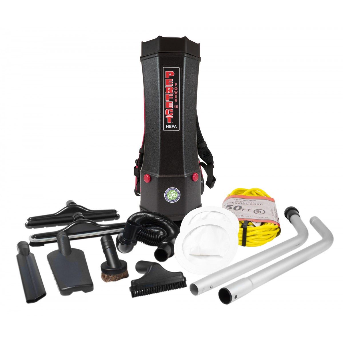 Perfect 10Qt Power Backpack Vac W/ 8pc Tool Kit & Remote