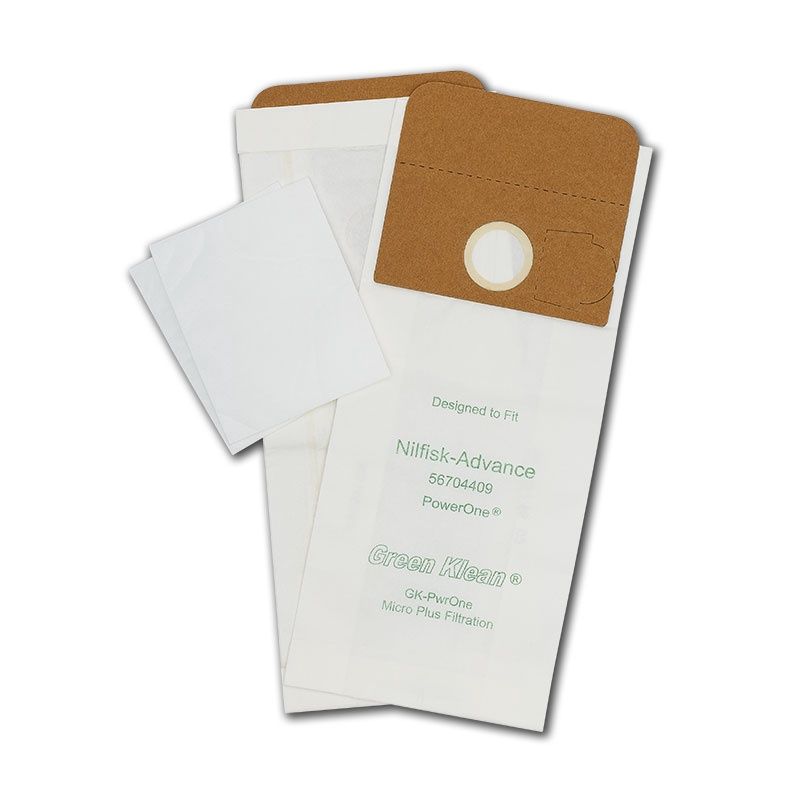 Bags, Paper, 10pk, Advance PowerOne 12/15, Kent Edge 12, Lindhaus Activa, Green Klean