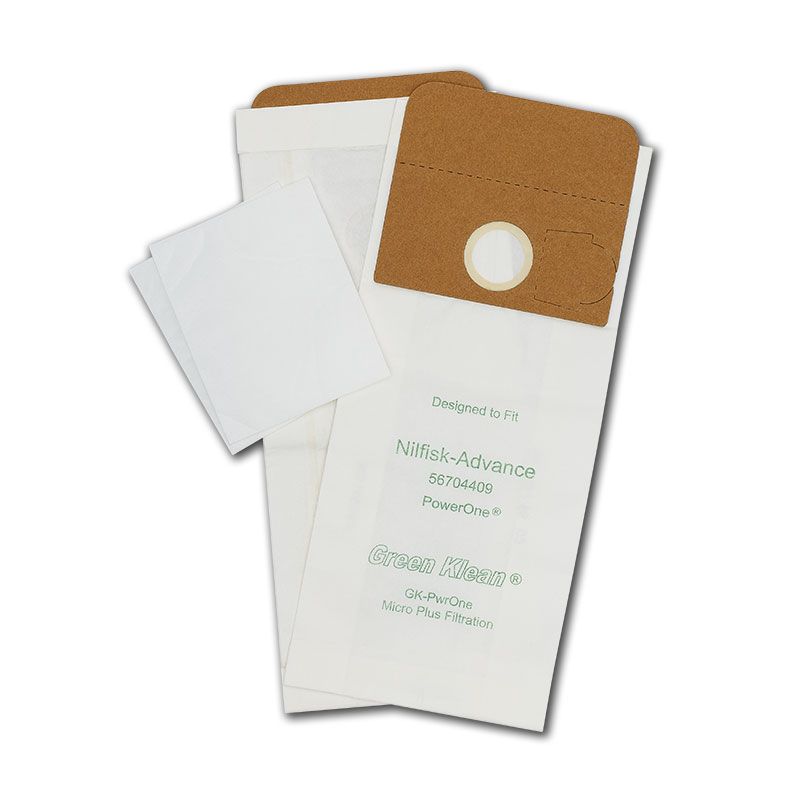 Bags, Paper, 100pk, Advance PowerOne 12/15, Kent Edge 12, Lindhaus Activa, Green Klean