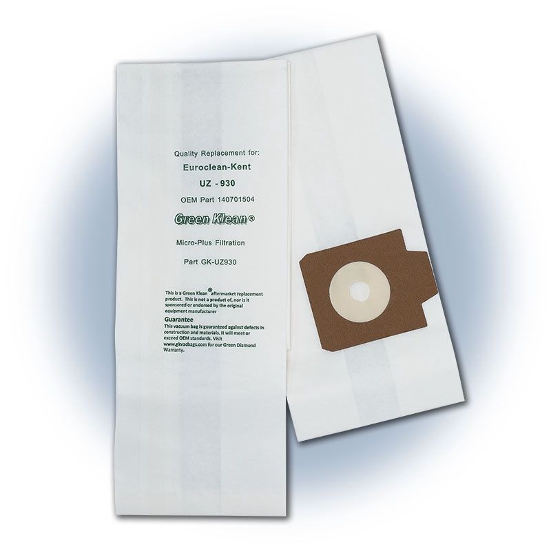 Bags, Paper, 100pk,  Nilfisk/Advance/Kent Euroclean,  Pullman Holt 390, Tennant Viper Mamba, Pacific Steamex TopVac, CleanMax Canister CMDC-12, Green Klean