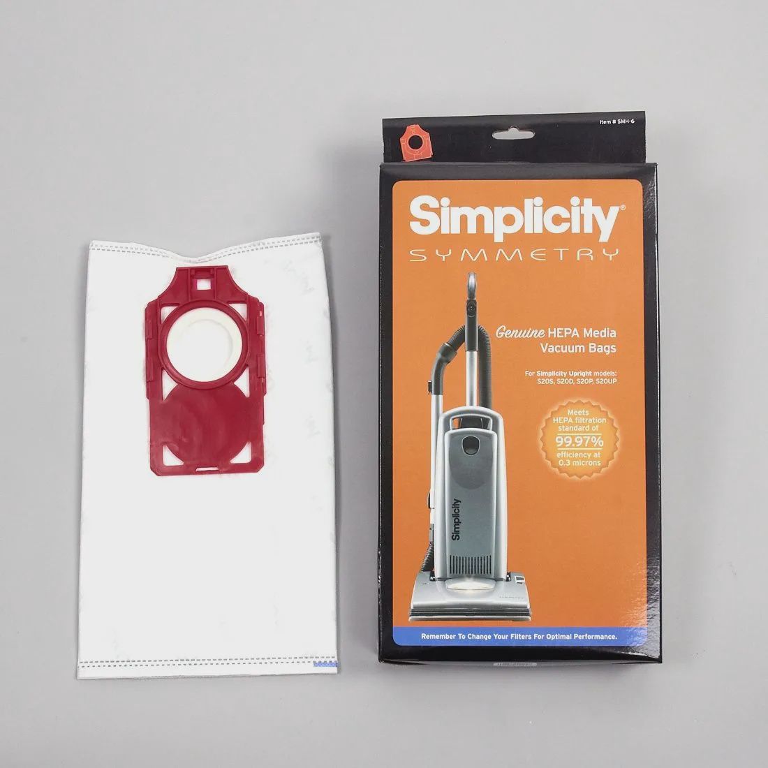 Bags, Cloth, Red Collar, 6pk, Riccar R20, Simplicity S20, Simplicity