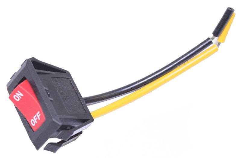 Switch, On/Off, Rocker, With 3" Leads, For Hoover Windtunnel, Celebrity & Spirit Vacuums