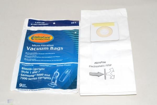 Bags, Paper, Style 1/4/7, 9pk, Bissell, Samsung 5000/7000, EnviroCare