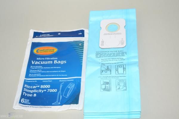 Bags, Paper, Type B, For Riccar 8000, 8900, Simplcity 7000 Series