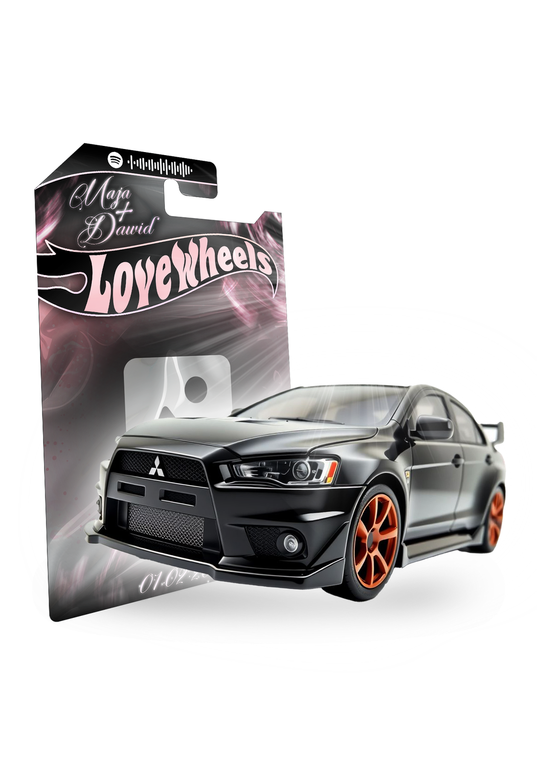 Mitsubishi Lancer EVO Okładka Rose Gold