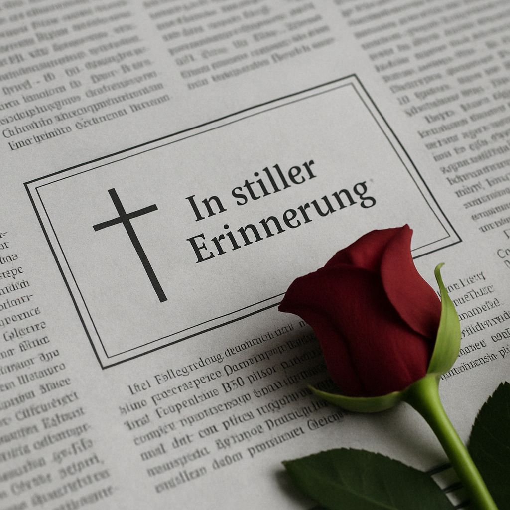 Spende für eine Zeitungsanzeige zum Gedenken
