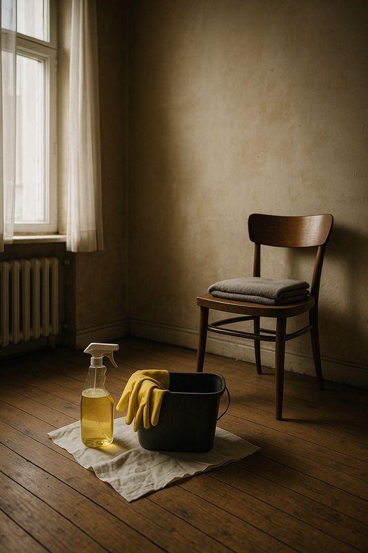 Spende für das Reinigen eines Zimmers nach dem Tod