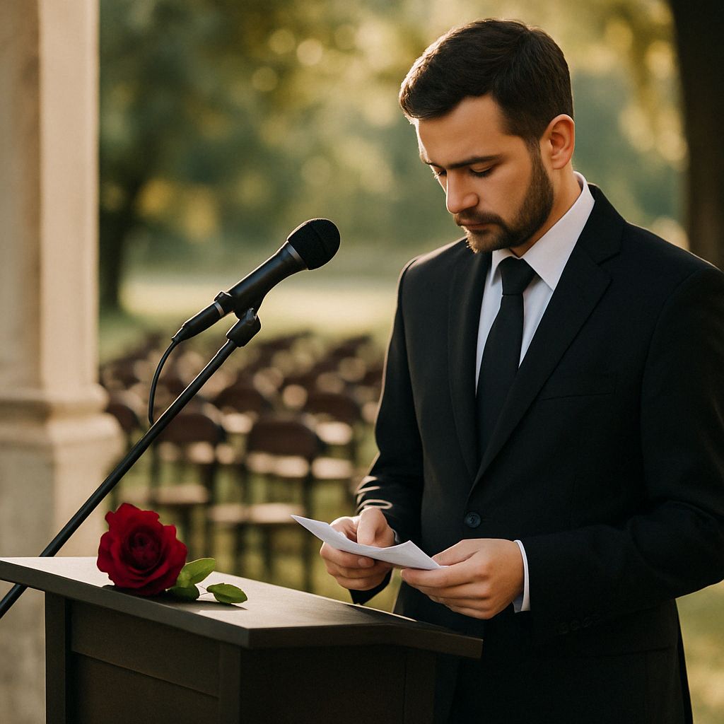 Spende für einen Trauerredner