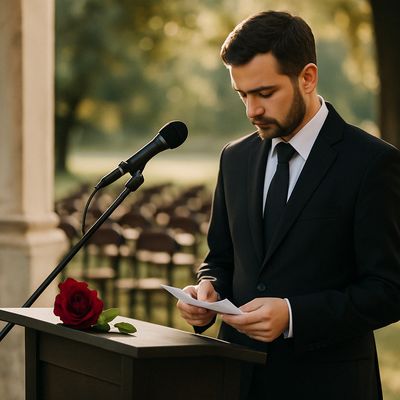 Spende für einen Trauerredner