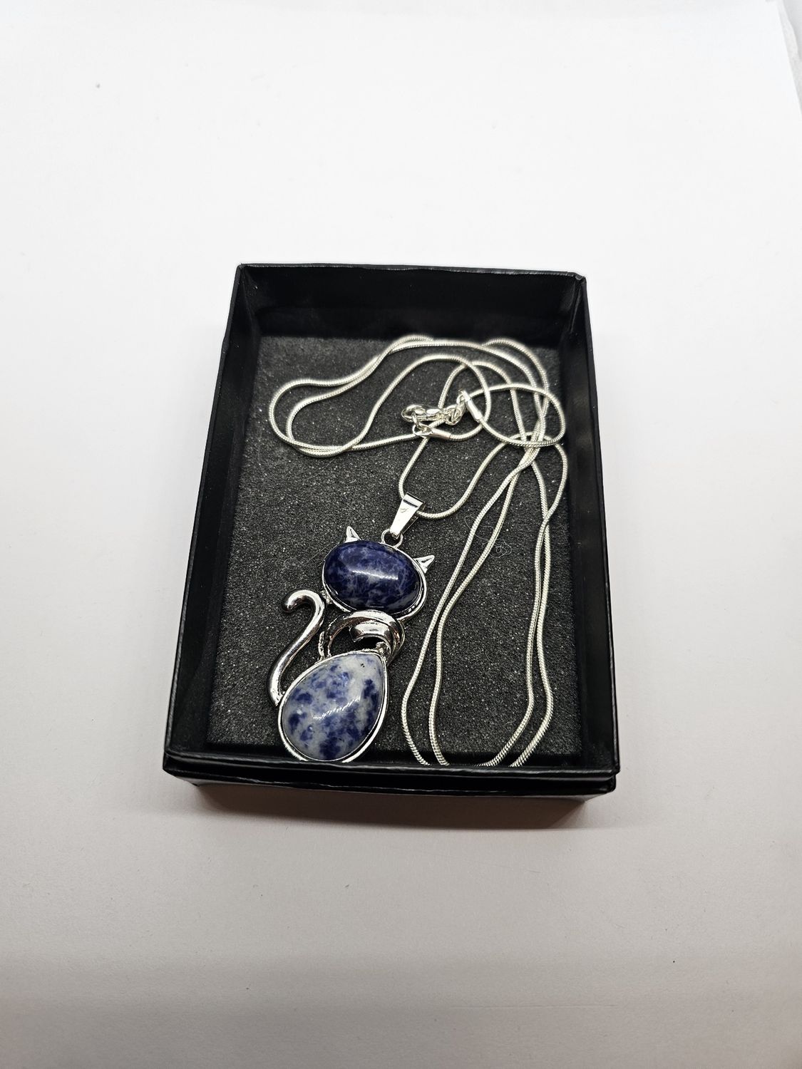 sodalite silver pendant