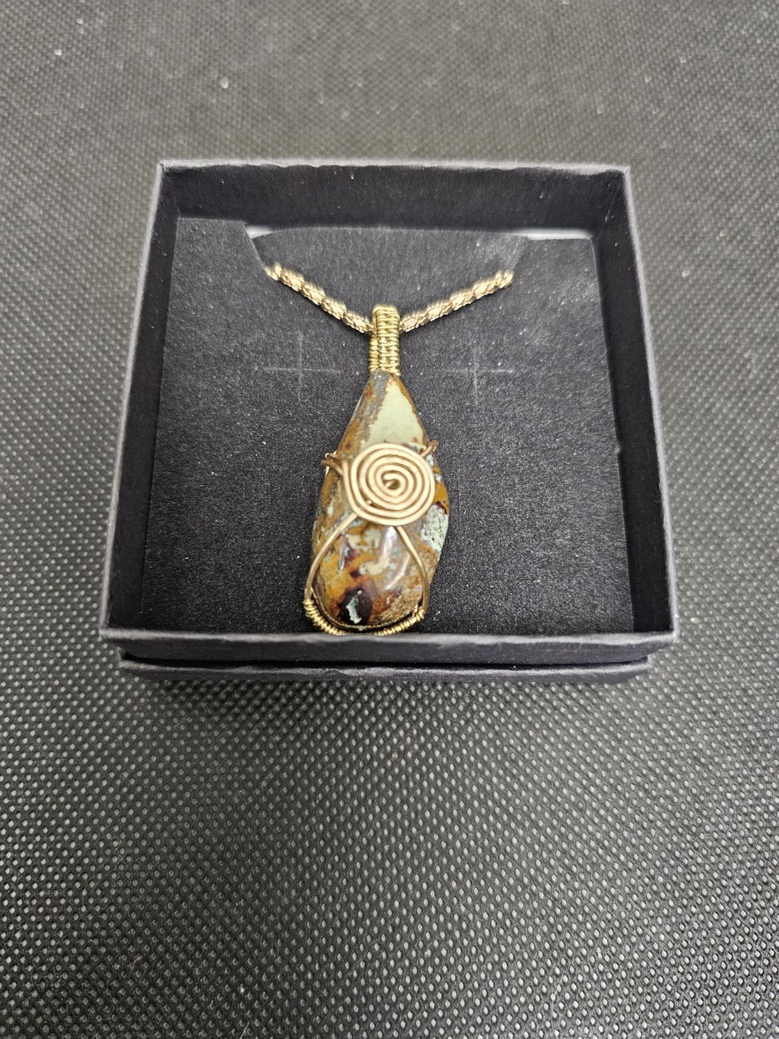 gold wrapped spotted dick pendant
