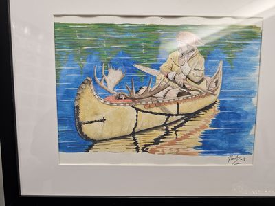 opaque water color micro realism, The explorer