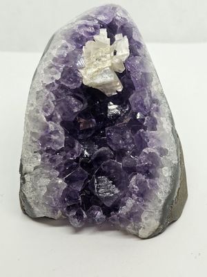 Amythest cluster w/calcite