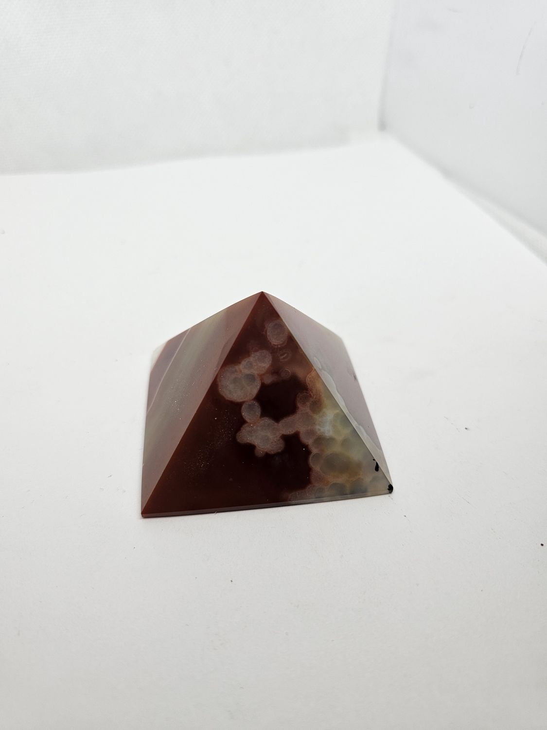 carnelian botrydal agate pyramid