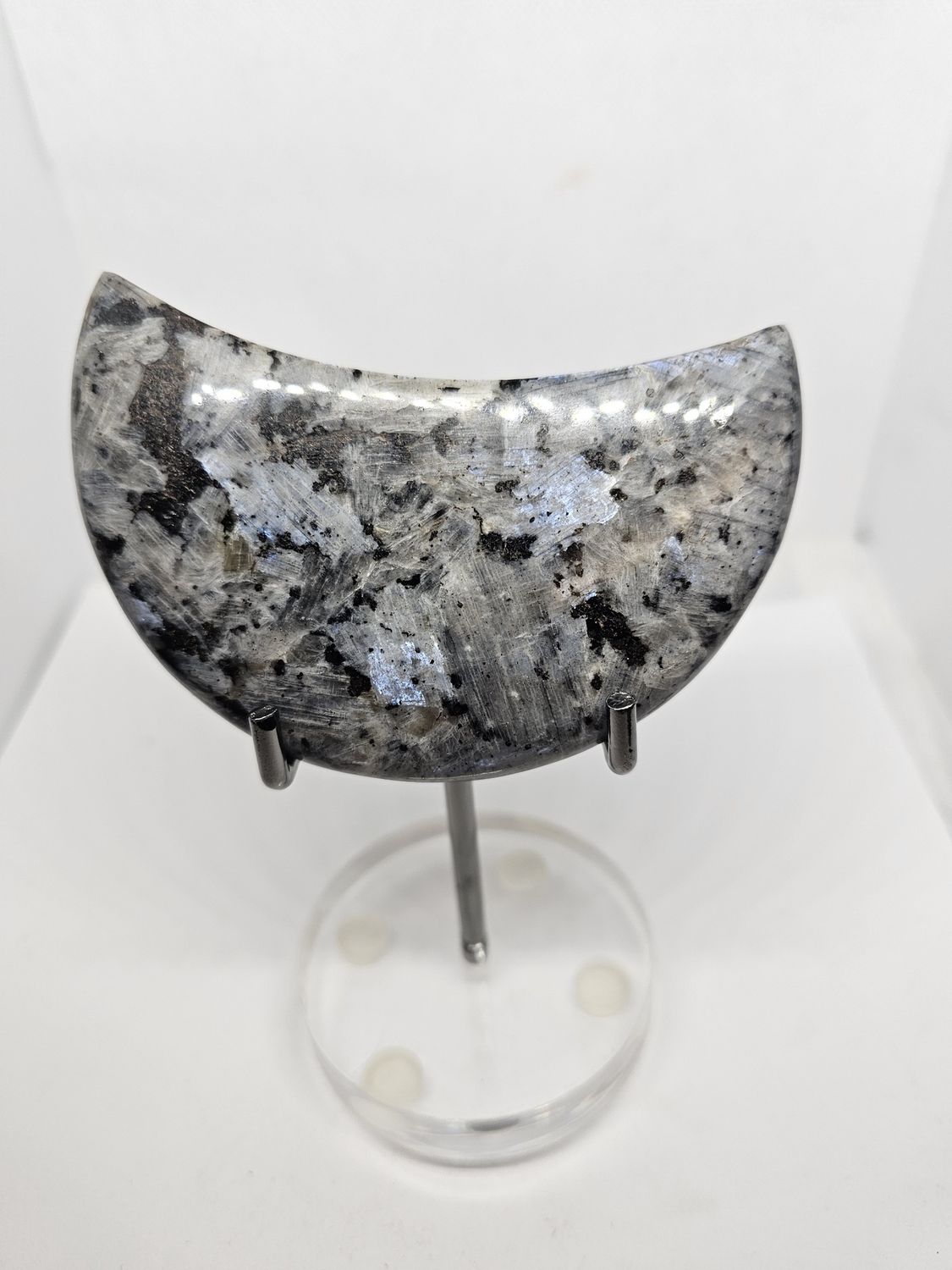large larvikite rainbow moon