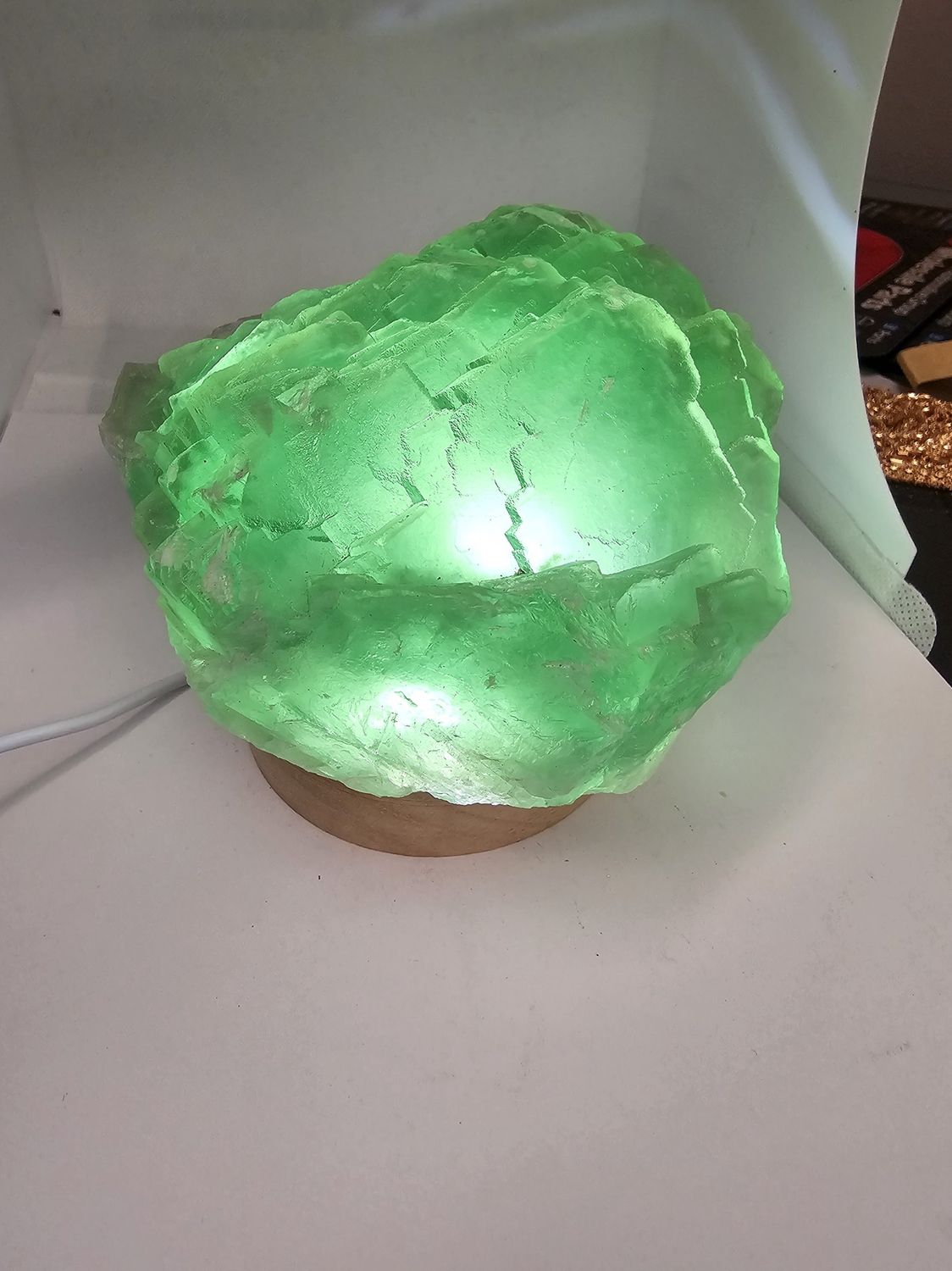green fluorite nightlight