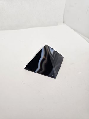 black lace agate pyramid