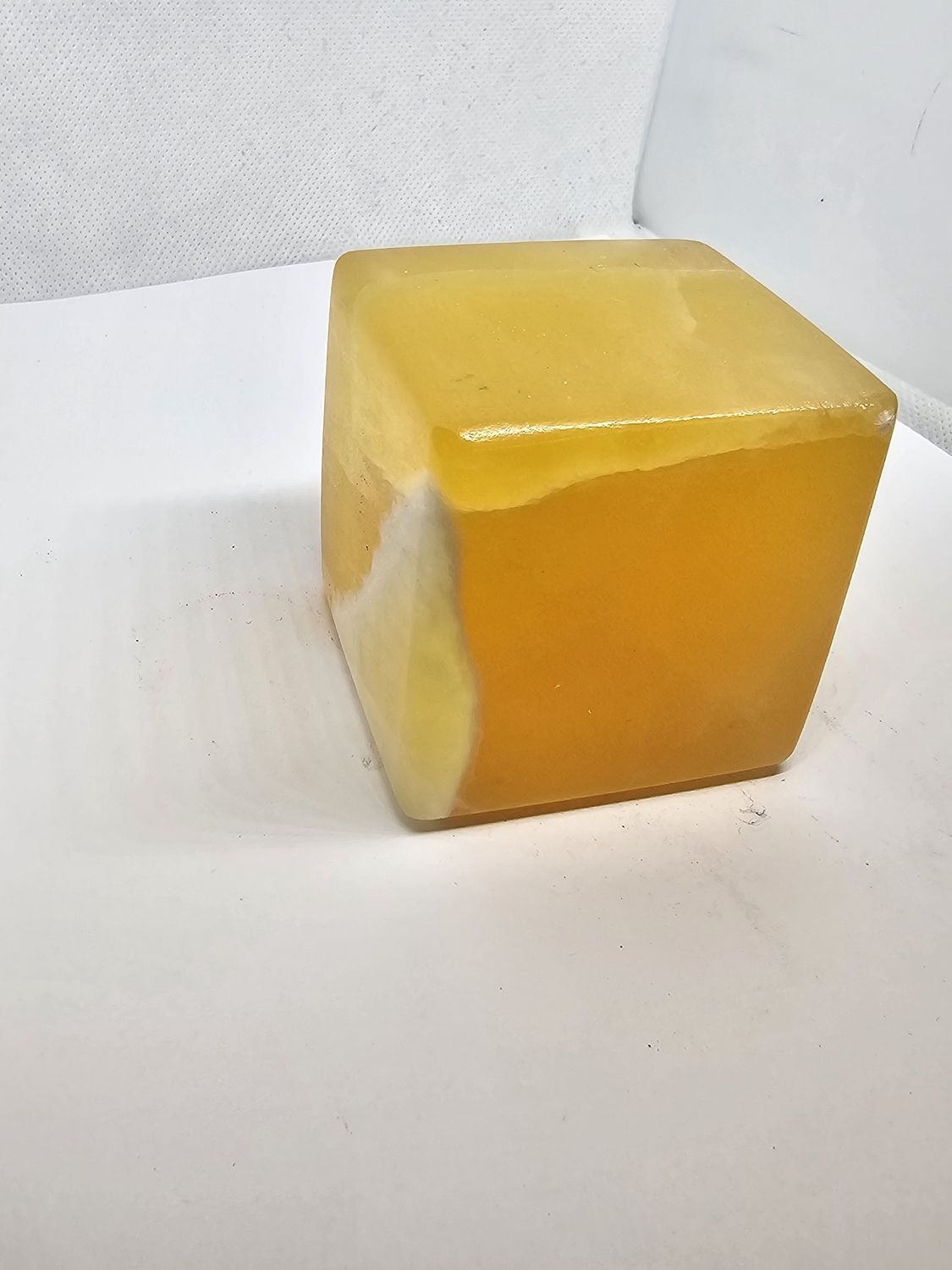HONEY CALCITE CUBE