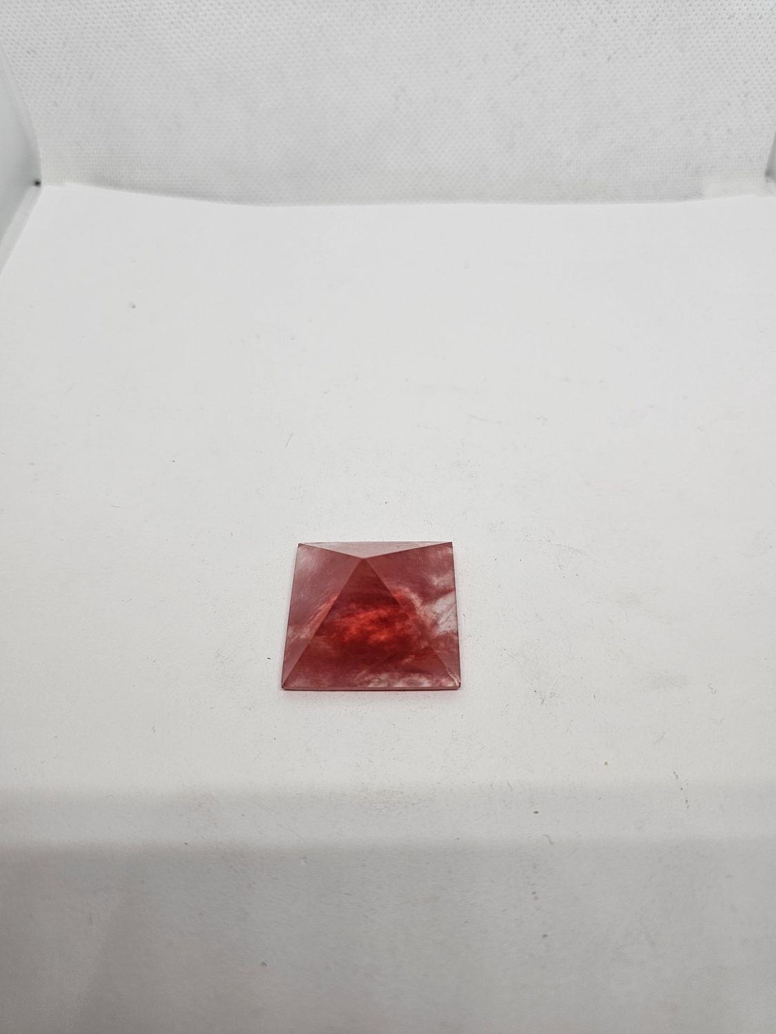 red glass pyramid