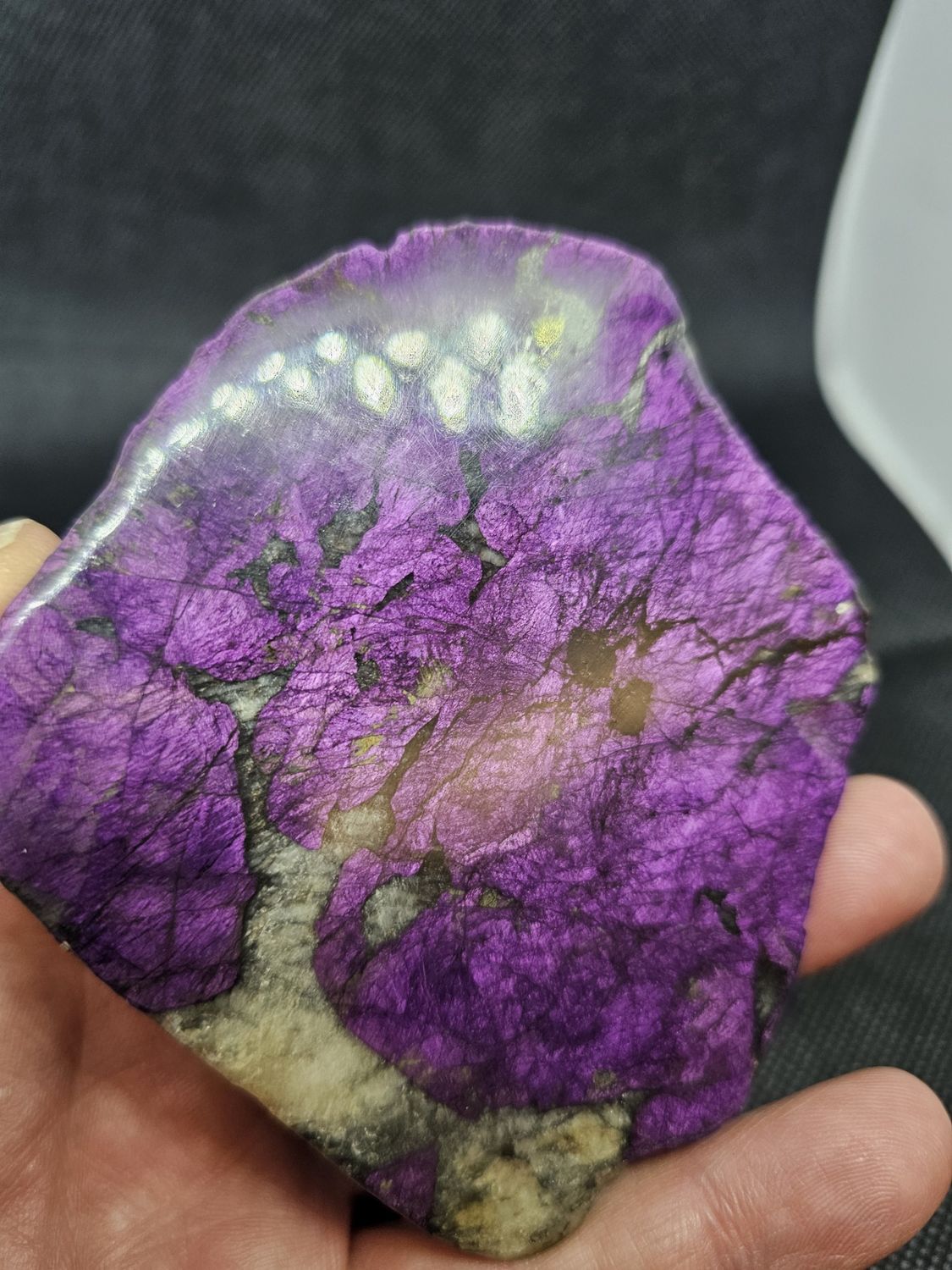 Metallic purpurite polished 254g