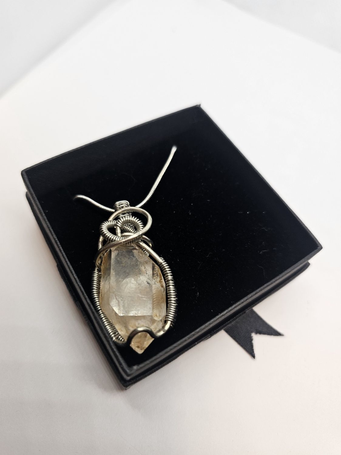 crystal silver wire wrap
