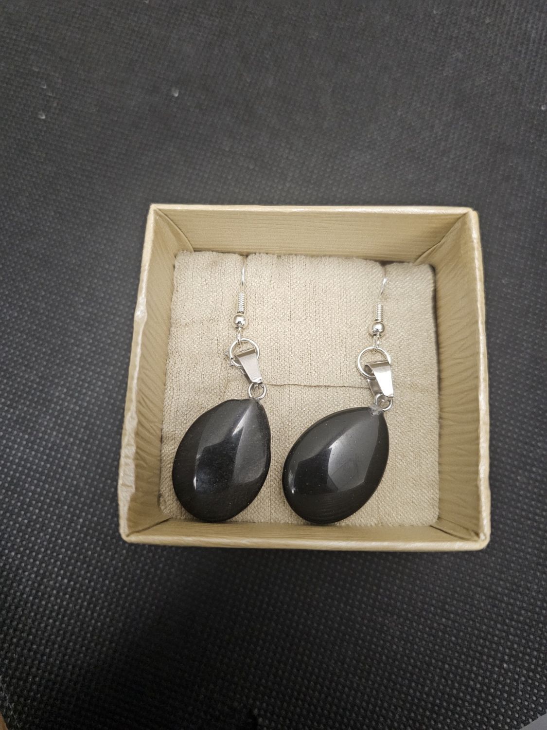 black agate earrings