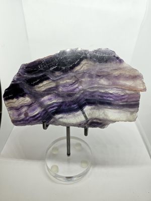 purple fluorite slab polished